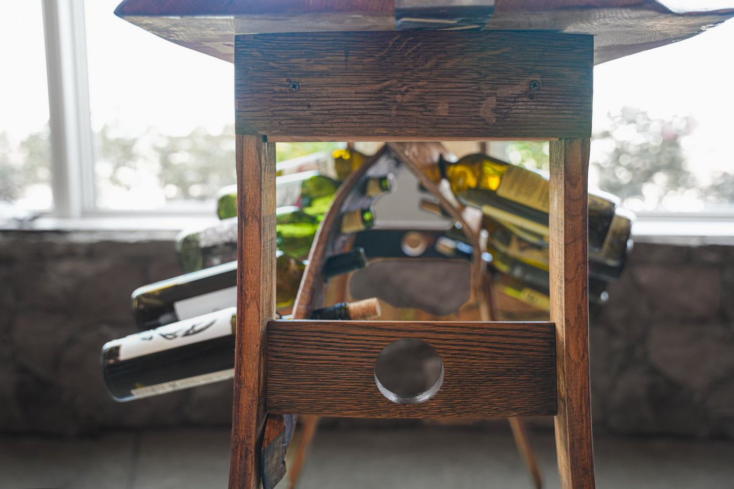 Barrel Stave Spiral Bar Table