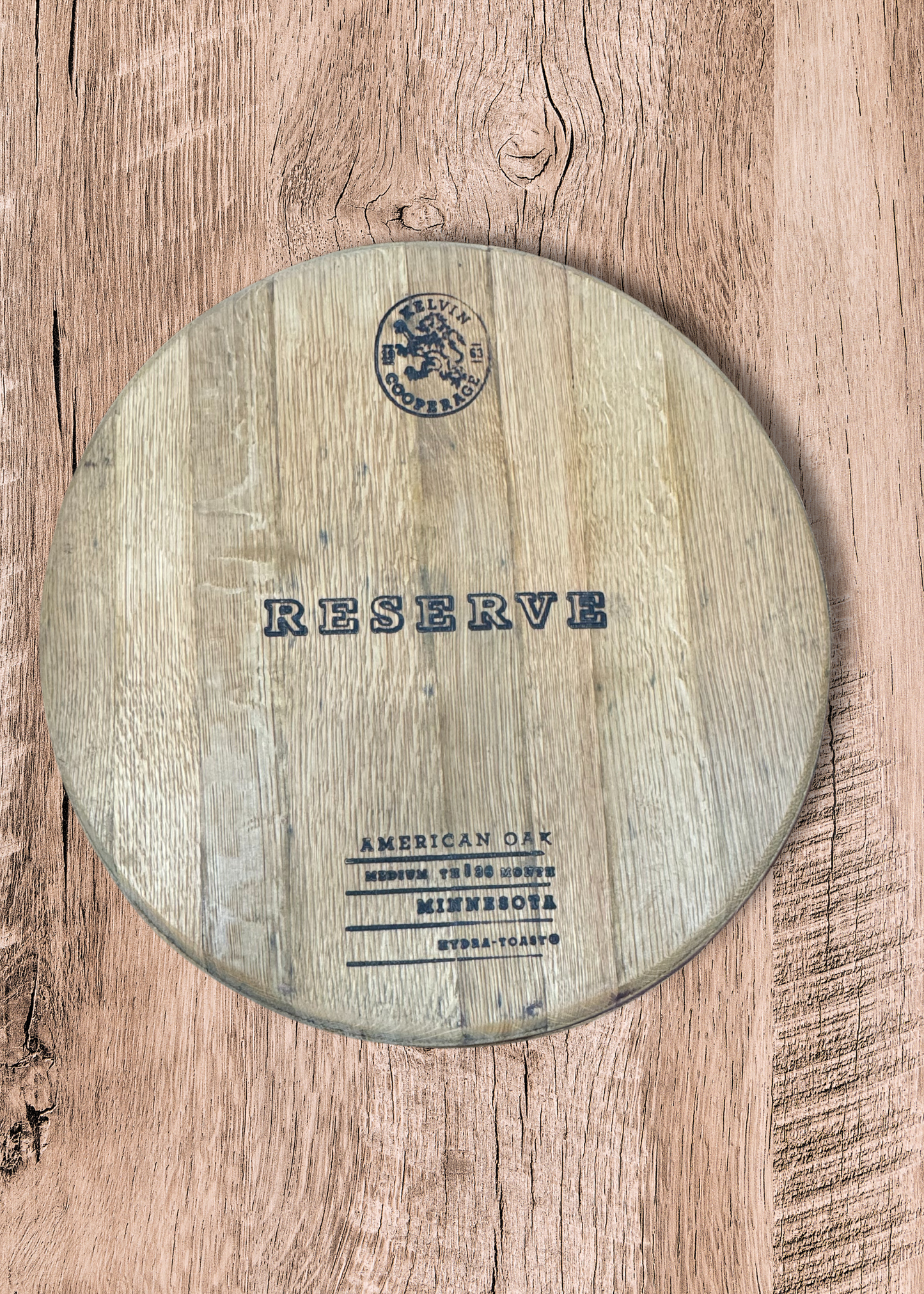 Wine Barrel Top Checkers and Charcuterie Board