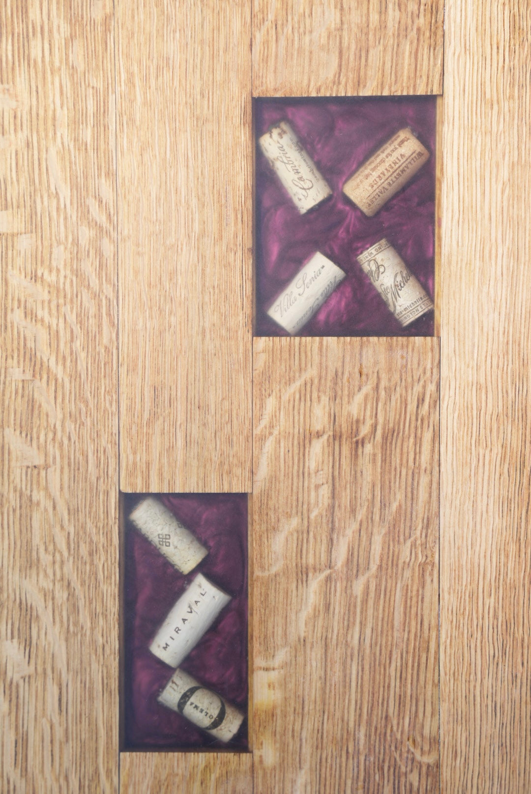 Set of 2 | Wine Barrel Lid Resin Side Table