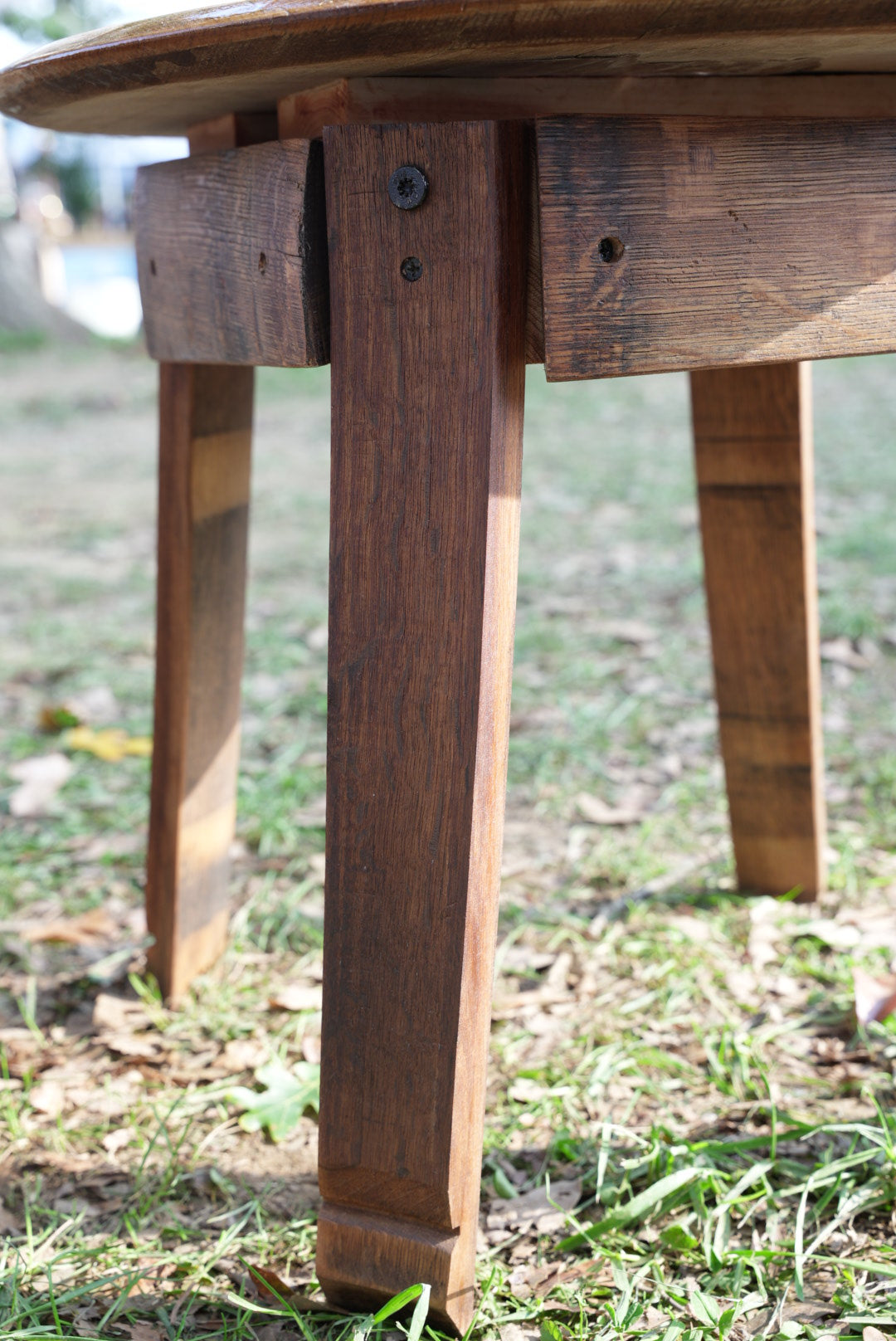 Set of 2 | Wine Barrel Lid Resin Side Table
