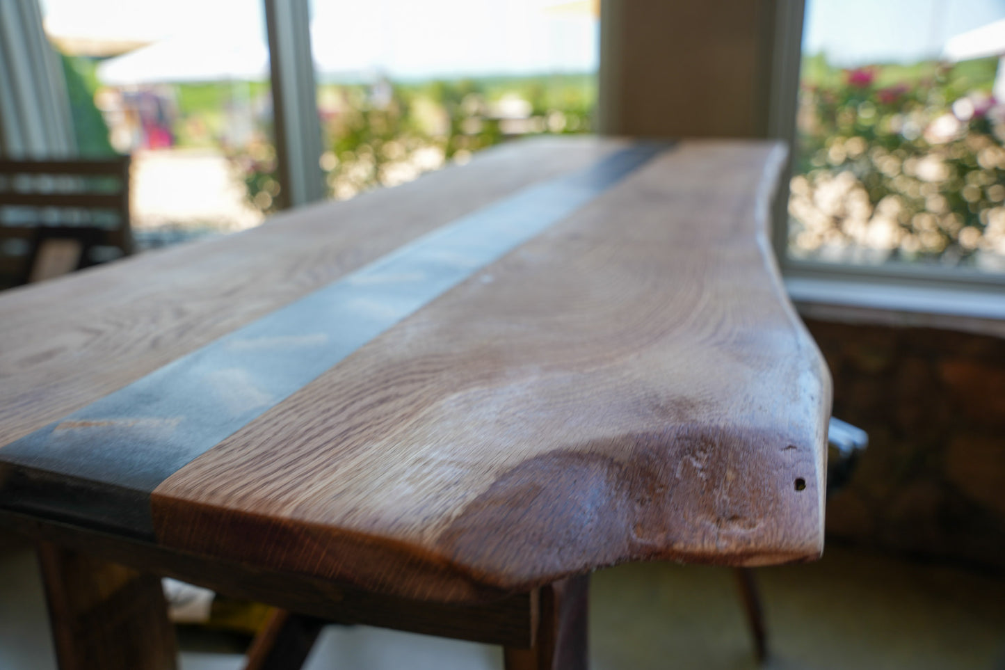 Barrel Stave Spiral Bar Table