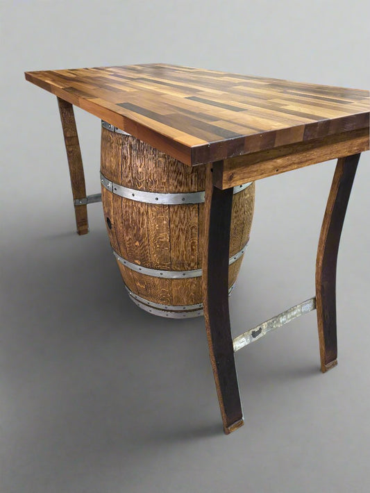 Wine Barrel Table Top and Support