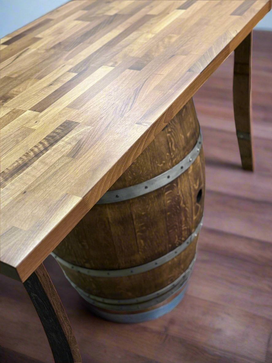 Wine Barrel Table Top and Support