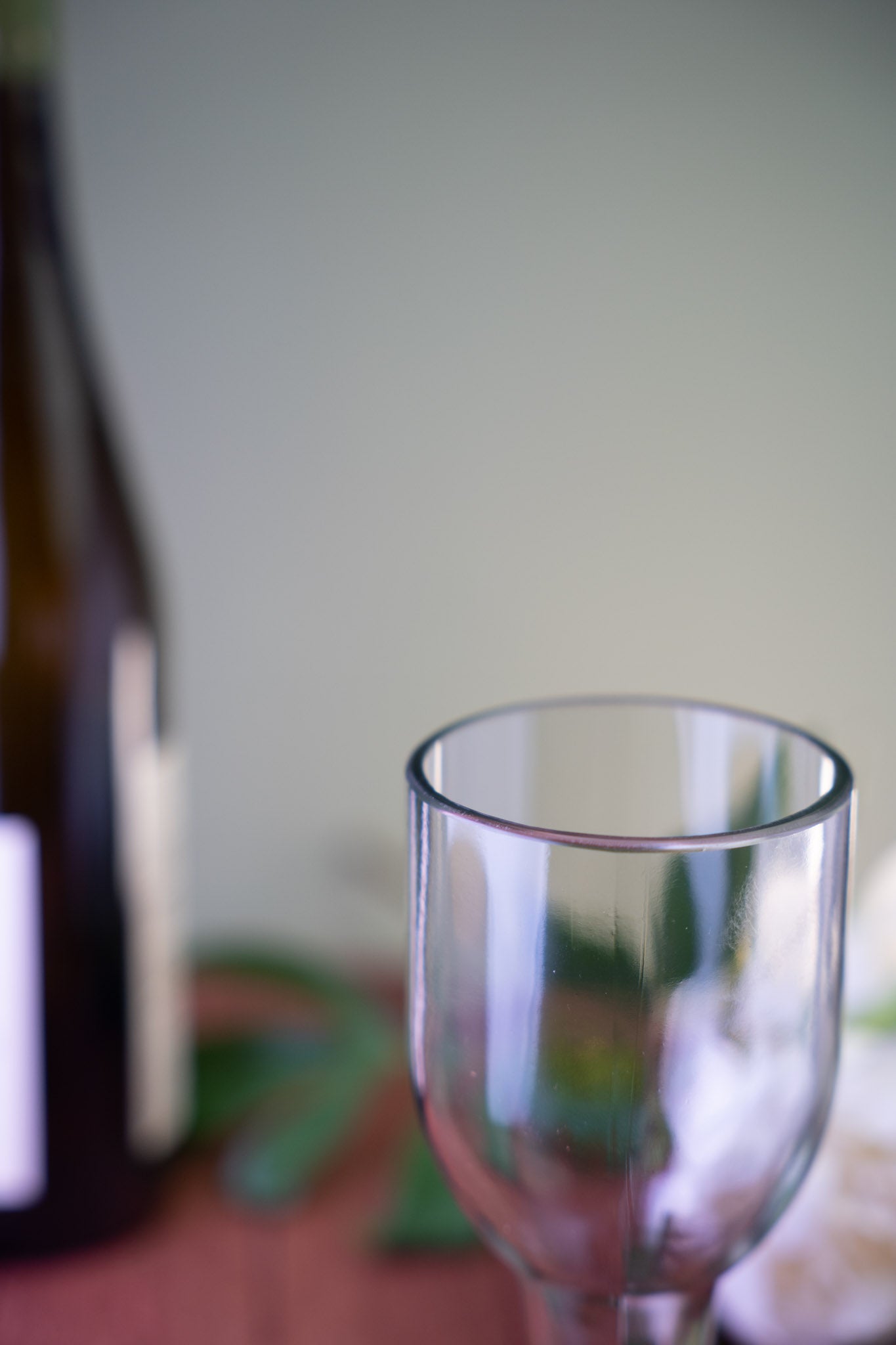 Upcycled Clear Bottle Wine and Whiskey Glass Combo