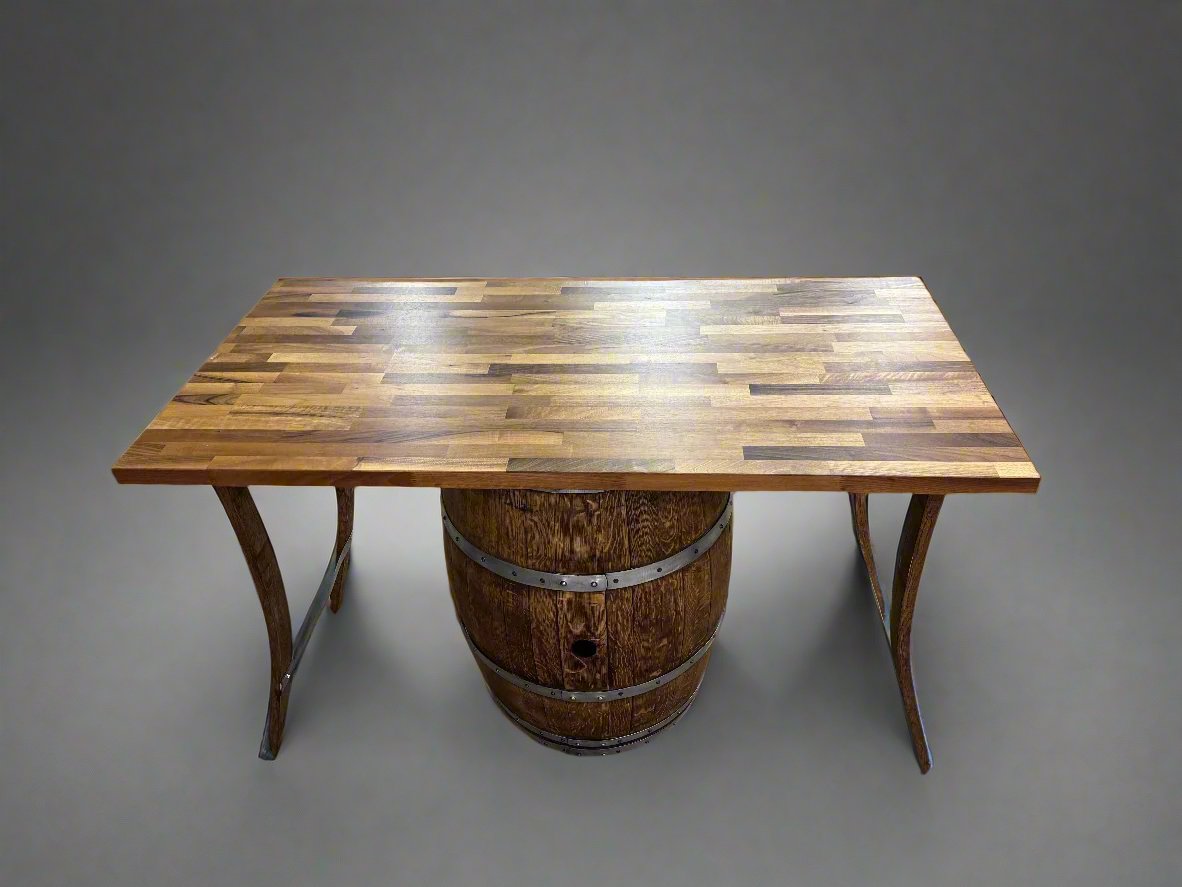 Wine Barrel Table Top and Support