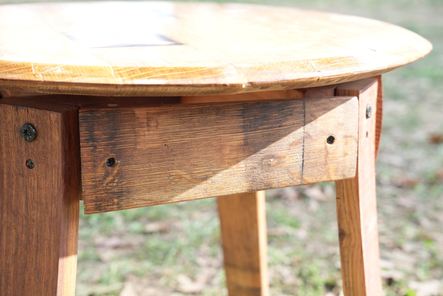 Set of 2 | Wine Barrel Lid Resin Side Table