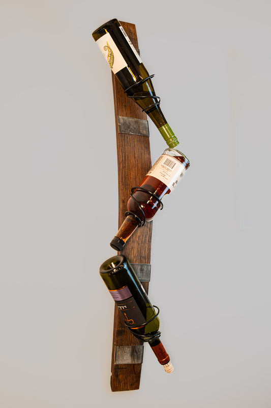 Barrel Stave 3 Bottle Holder